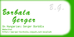 borbala gerger business card