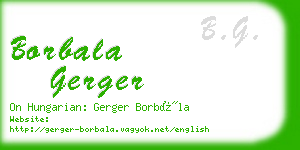 borbala gerger business card